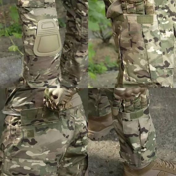 Костюм 3в1 Han Wild Multicam G8 куртка та штани та убакс мультикам наколінники та налокітники | Зображення 8