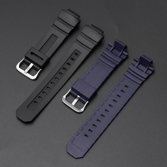 Ремінець для Casio G-Shock AW-282B/590/591/5230, AWG-M100/M101, G-7700/7710 Dark Blue Silver | Зображення 3