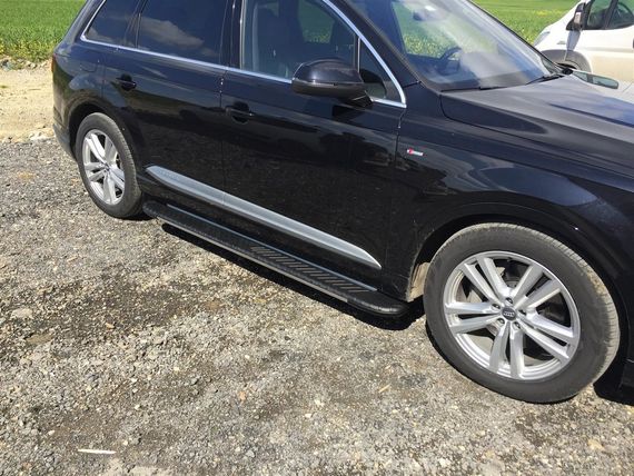 Бокові пороги Bosphorus Yeni Black (2 шт., алюміній) для Ауди Q7 2015-2024 рр | Зображення 6