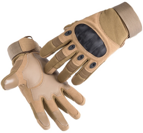 Перчатки тактические Primo Carbon полнопалые, сенсорные, размер L - Khaki