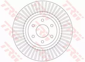 Диск гальмівний (1 шт.) NISSAN Navara/Pathefinder F D=319mm 05, TRW (DF6425)