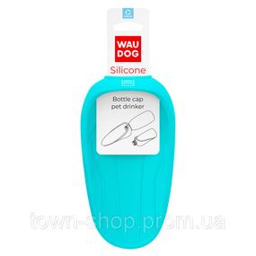 Поилка-насадка на бутылку WAUDOG Silicone, 165х90 мм голубой