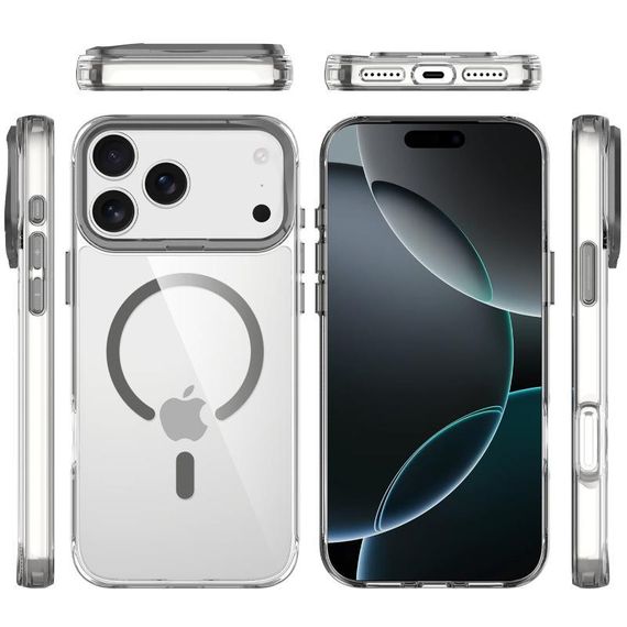 Чохол TPU Space Case Apex with MagSafe для Apple iPhone 17 Pro (6.3") Grey | Зображення 3