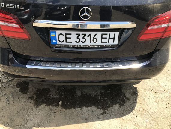 Накладка на задний бампер Carmos (нерж) для Mercedes B-class W246 2011-2018 гг | Зображення 6
