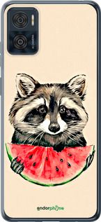 Чохол на Motorola Moto E22 Єнотик з кавуном "4605u-2974-2448"