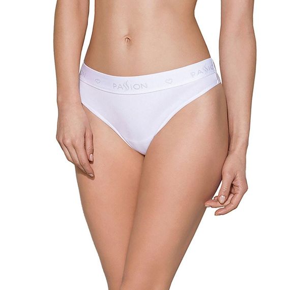 Трусики-бразиліана з бавовни Passion PS005 PANTIES white,, L
