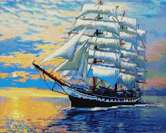Алмазна мозаїка Корабель 40х50 см ColorArt SP078 | Зображення 1