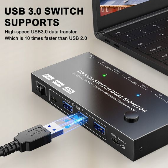 Kc-kvm212dh конвертер pc-kvm переключатель | Зображення 1
