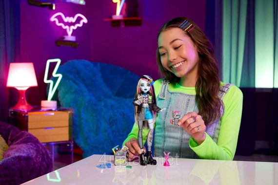 Кукла Монстр Хай Фрэнки Штейн с аксессуарами и щенком Ватзит Оригинал Mattel Monster High Frankie Stein | Зображення 6