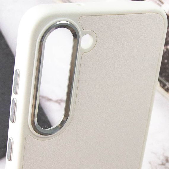 Шкіряний чохол Bonbon Leather Metal Style для Samsung Galaxy S23+ Білий / White | Зображення 4