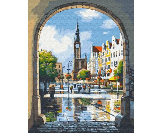 Картина по номерам "Городская арка" BS4652 40х50
