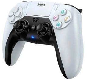 Геймпад Hoco GA1 универсальный Bluetooth контроллер 6-Axis, RGB, с вибрацией, для PS4, Android, iOS, Windows - White