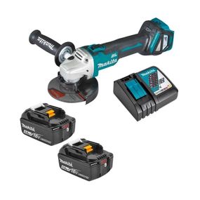 Шліфмашина кутова акумуляторна Makita DGA511RT2 (125 мм, 3000-8500 об/хв, BL, LXT)