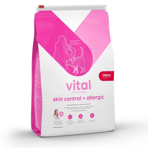 Корм MERA MVH Skin Control + Allergic сухий для котів з дерматозом та проблемами шкіри 750 гр