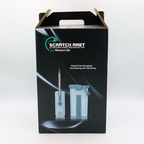 Швабра и ведро с автоматическим отжимом 8л, Scratch Anet, Бежевый / Комплект для уборки / Швабра-лентяйка | Зображення 9