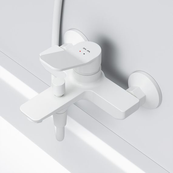 Смеситель для ванны и душа AM.PM X-Joy белый (F85A10033) | Зображення 2