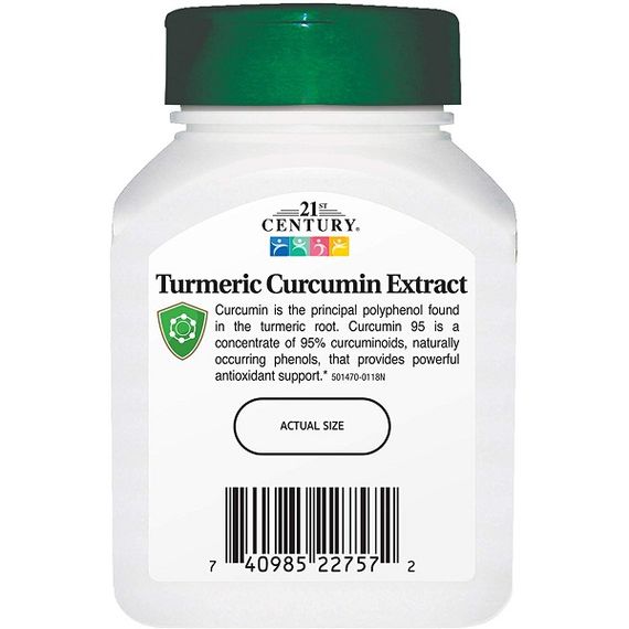 Куркума 21st Century Curcumin 95 500 mg 45 Veg Caps | Зображення 2