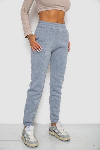 Спортивные штаны женские на флисе, цвет серый, 238R58641-3 | Зображення 2