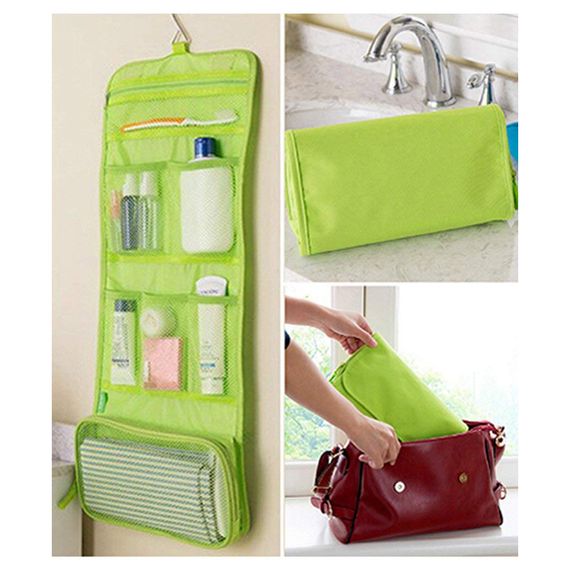 Органайзер дорожній сумочка Travel Storage Bag косметичка. FJ-562 Колір: зелений | Зображення 3