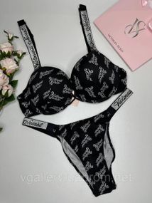Комплект жіночої нижньої білизни Victoria`s Secret жіночі трусики та бюстгальтер бразиліана пушап