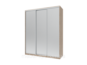 Шафа купе Сіті Лайт Doros Дуб Сонома 3 Дзеркала 180х60х225 (42002057)