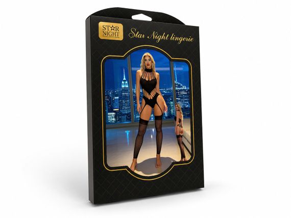 Бодістокінг сіточка Star Night чорний, OS (S-L) Sex Aura | Зображення 4