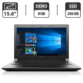 Ноутбук Б-клас Lenovo B51-80 / 15.6" (1366x768) TN / Intel Core i5-6200U (2 (4) ядра по 2.3 - 2.8 GHz) / 8 GB DDR3 / 256 GB SSD / Intel HD Graphics 520 / WebCam / VGA б/в