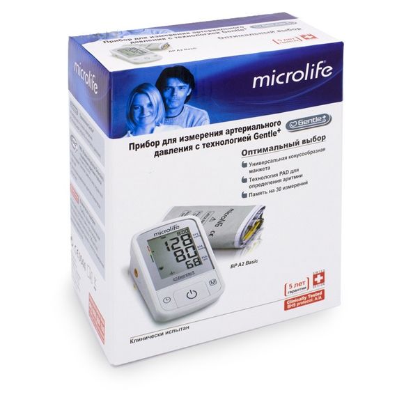 Тонометр Microlife BP A2 BASIC с адаптером Microlife и оригинальной манжетой Microlife гарантия 5 лет | Зображення 1