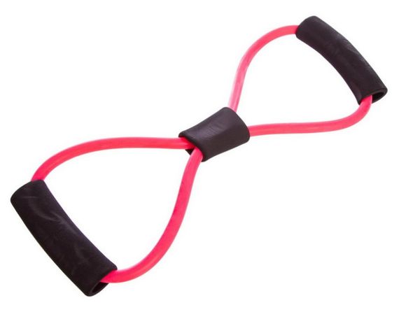 Еспандер EasyFit вісімка трубчастий рожевий (EF-3947-P)