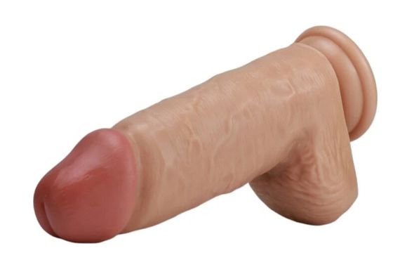 Фалоімітатор гігантський OYO YQM-019 з мошонкою та присоскою, тілесний Sex Aura | Зображення 5
