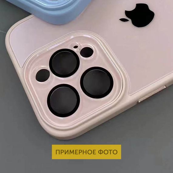 Чохол TPU+Glass Sapphire Midnight для Apple iPhone 13 (6.1") Загартоване скло, Рожевий/Pink Sand | Зображення 1
