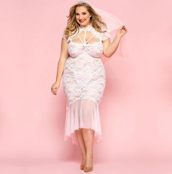 Кружевное белое платье невесты Желанная Jaylee L/XL sexstyle