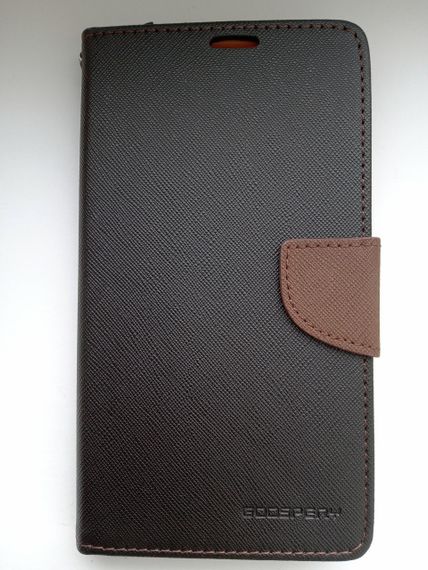 Чохол-книжка Goospery для Lenovo A7010 чорний/коричневий