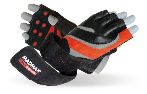 Рукавички для фітнесу MadMax MFG-568 Extreme 2nd edition Black/Red L
