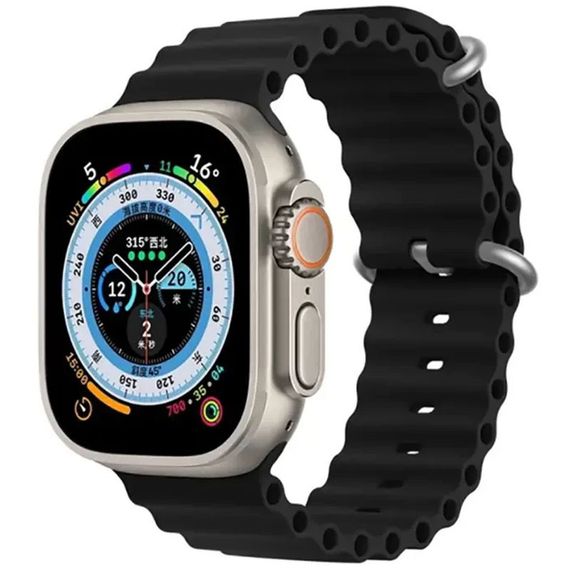 Ремінець Ocean Band для Apple Watch 42(ser.1-3)/44/45/46/49mm Чорний / Black
