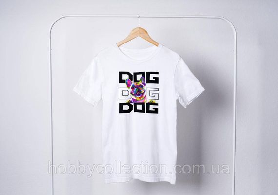 Футболка чоловіча із принтом "Dog" біла | Зображення 2