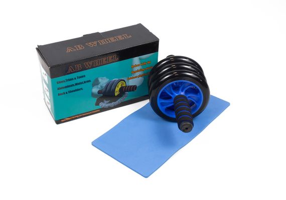 Ролик для преса EasyFit з килимком Синій (3 колеса) (EF-1353-B) | Зображення 1