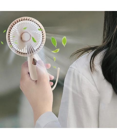 Вентилятор ручний Mini Fan ZB103 акумуляторний Персиковий | Зображення 2