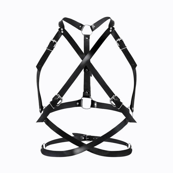 Портупея жіноча Art of Sex - Agnessa Leather harness, Чорний, XS-M
