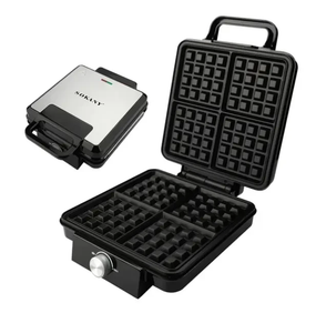Вафельница на 4 бельгийских вафли с антипригарным покрытием Sokany SK-08031