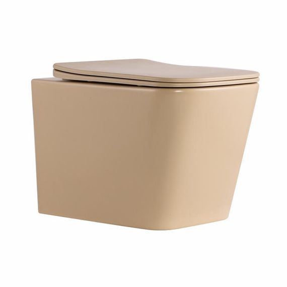 Унітаз підвісний Tern Ultra Quiet 490×365×325 мм, Beige, із сидінням Slim Duroplast / Soft-close / Quick Release QT17332303ASSB
