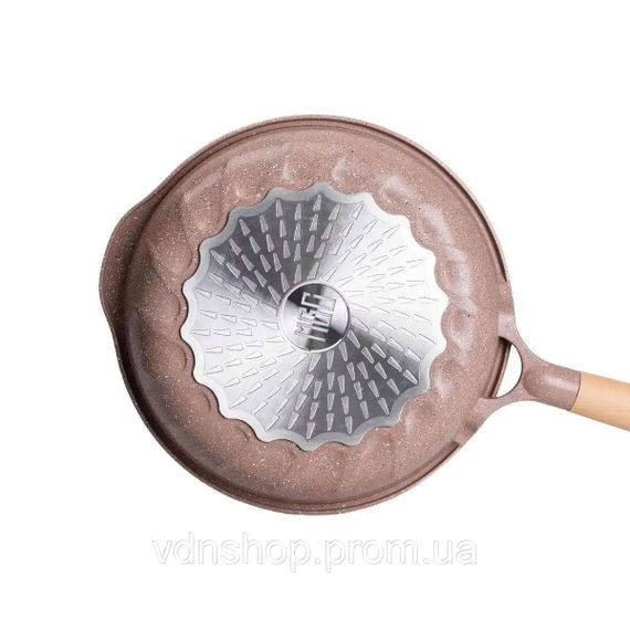 Алюминиевая сковорода 2,8 л с мраморным антипригарным покрытием Ø 28 см, толстое дно MGC кофейный HP-4-420CO | Зображення 4
