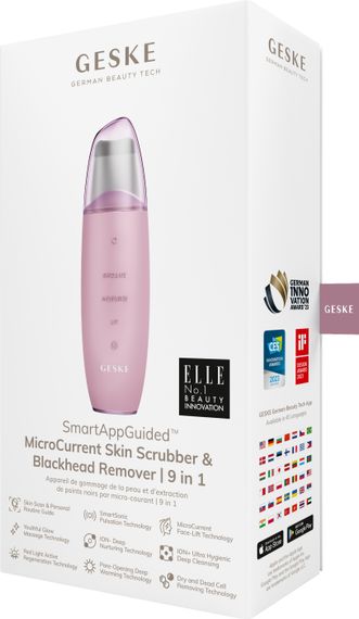 Мікрострумовий скрабер для шкіри та усунення чорних точок GESKE MicroCurrent Skin Scrubber&Blackhead Remover 9в1 pink | Зображення 7