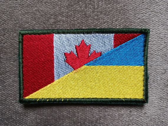 Шеврон прапорець Канада / Україна