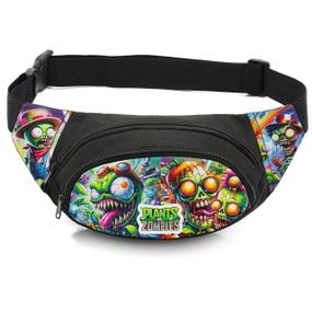 Сумка-бананка детская с принтом Растения против Зомби поясная сумка для мальчика (4591)