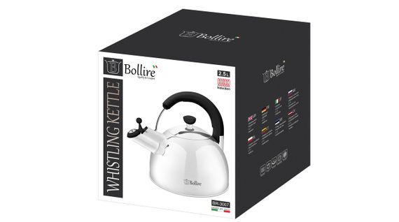 Чайник BOLLIRE 2,5 літри для швидкого нагрівання води. | Зображення 1