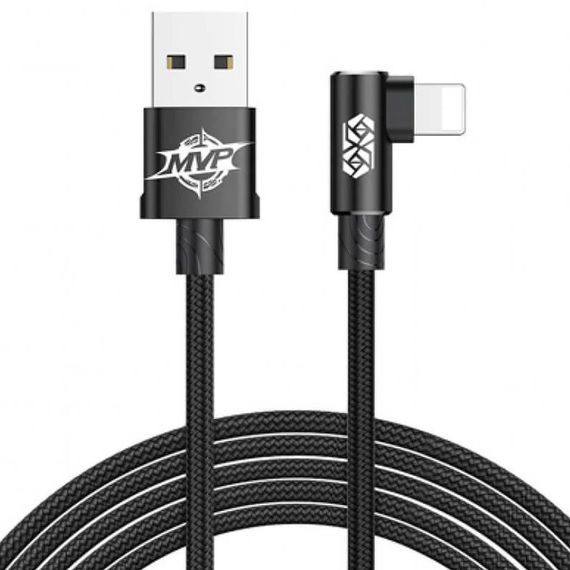 Дата кабель Baseus MVP Elbow L-образное подключение USB to Lightning 1.5A (2m) (CALMVP-A) | Зображення 1