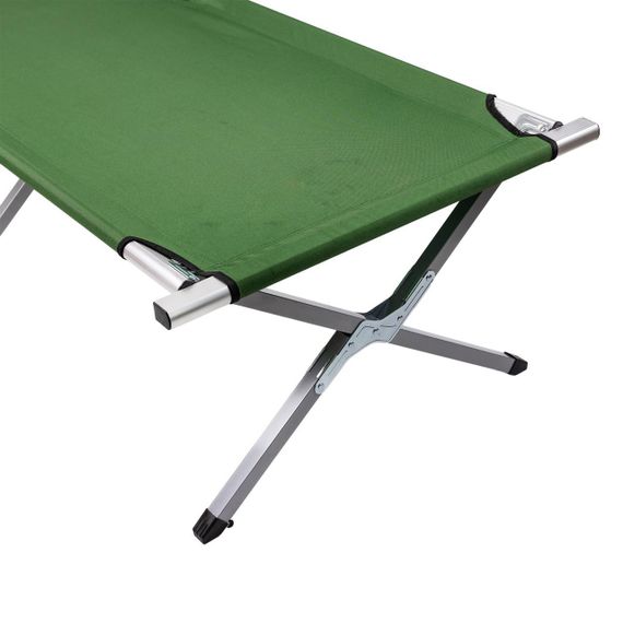 Лежак розкладний туристичний 190х70х44 см похідна розкладачка складна Зелена SJ-0021 | Зображення 4