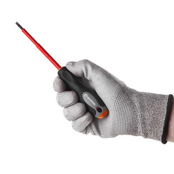 Викрутка шліцева ізольована, SL0,8×4,00 мм, 1000 В, 100 мм INTERTOOL VT-3205 | Зображення 3