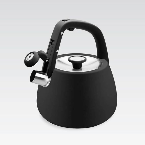 Чайник 2.5 л Maestro MR‑1318-BLACK из нержавеющей стали со свистком для всех типов плит | Зображення 2